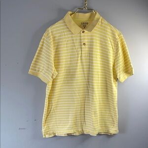 Izod Yellow Polo Shirt with Soft Stripes